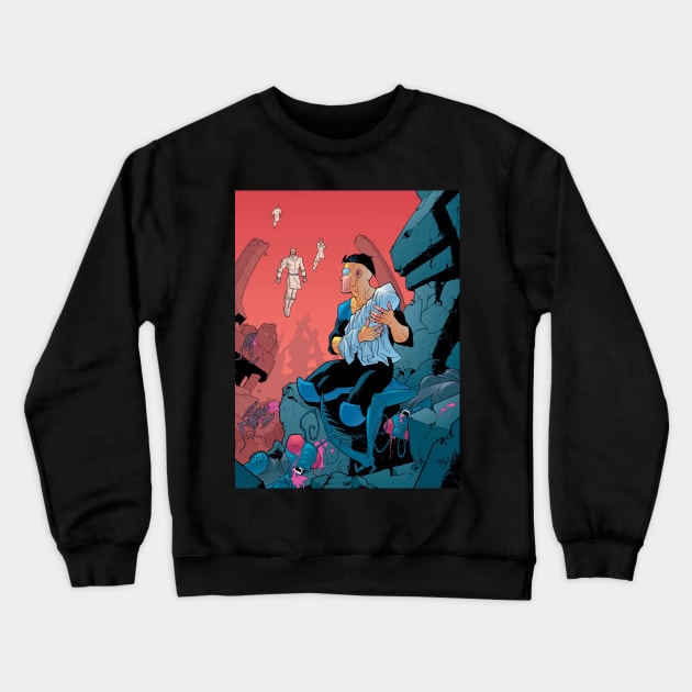 invincible comic scene Crewneck Sweatshirt by super villain